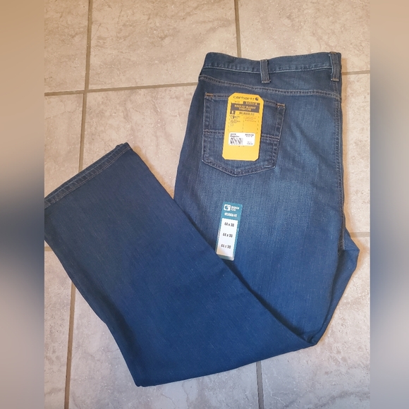 NWT!!! Carhartt Men's Denim Relaxed Jeans Size 44x30 - Picture 1 of 6
